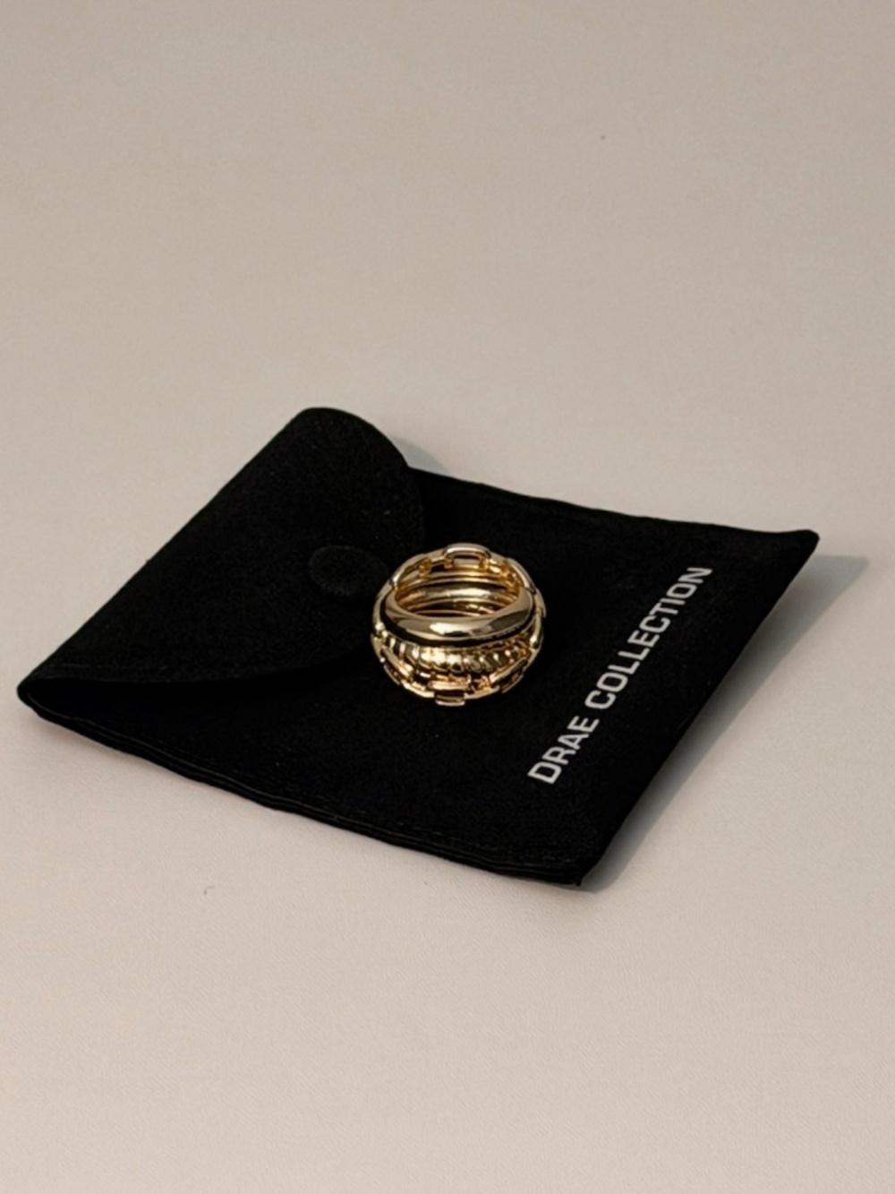 NWT DRAE Collection Statement Rings – Size 7 (Never Worn)